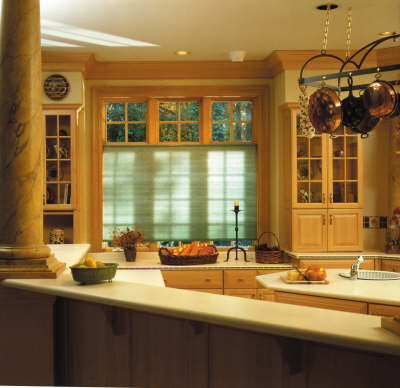 Clean, efficient window shades perfect for kitchens.